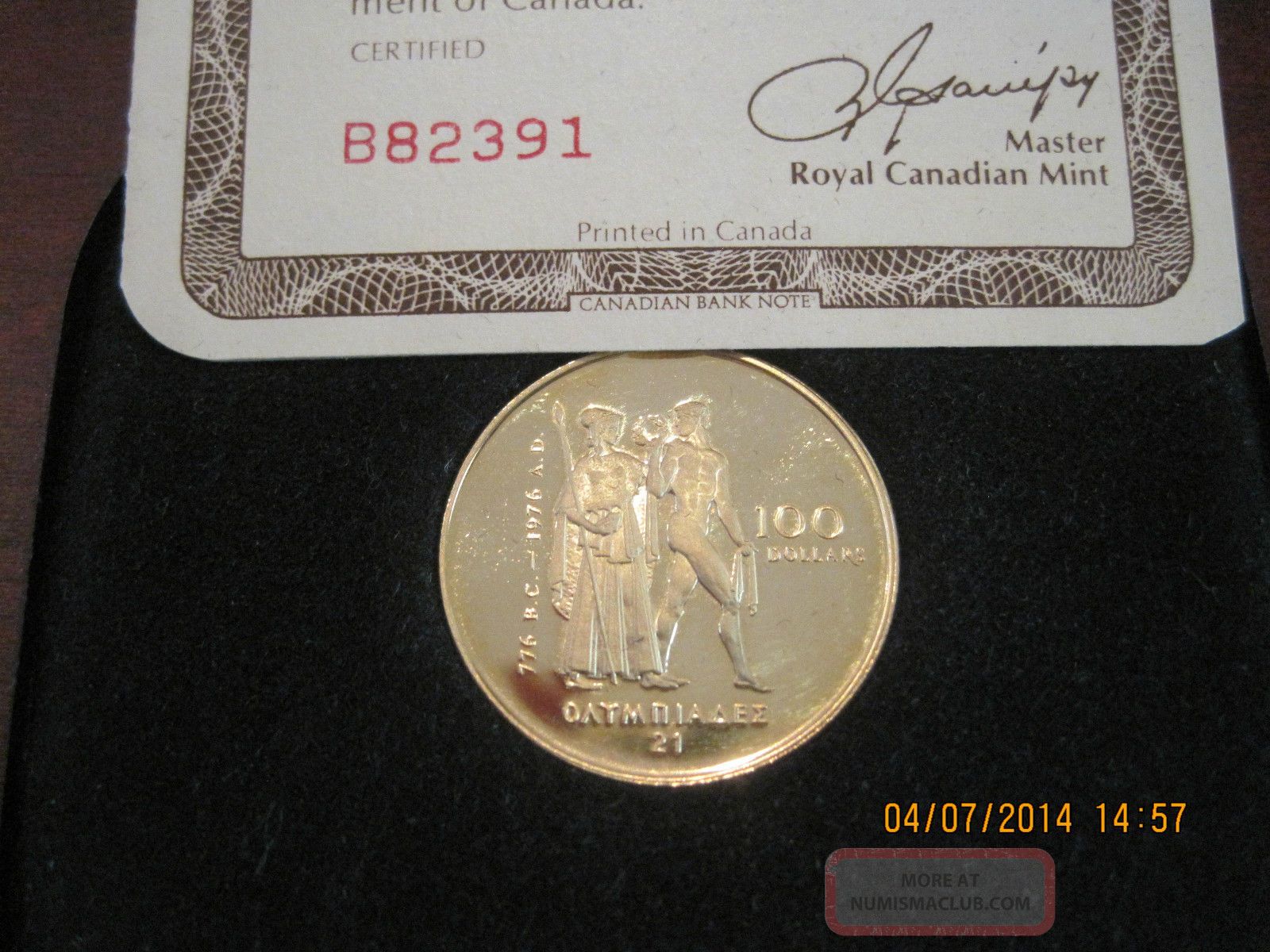 1976 Canada Olympic Gold Proof Coin B82391 1976-canada-olympic-silver-4-coin-set-numismax