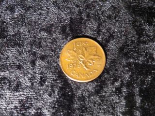 Foreign Canada 1979 Elizabeth Maple Leaf Cent Vintage Penny Coin - Flip photo