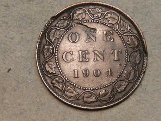 1904 Canadian Large Cent 6617a photo