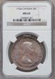 1954 Canada 1 Dollar Toning - Ngc Ms - 63 - Silver Coin Km 54 Multicolor Toning Coins: Canada photo 3