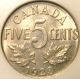 1923 Canada Five Cents Graded By Ngc As State - 62 Coins: Canada photo 1