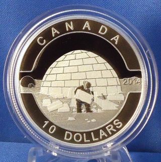 Canada 2014 $10 Igloo 1/2 Oz.  Pure Silver Coin First Coin In O Canada Series photo