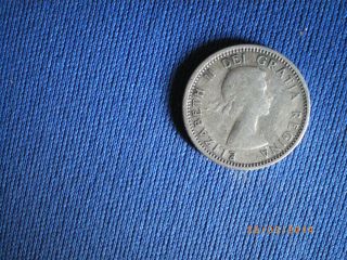 1953 Canada Silver Dime Fine + Getting Hard To Find In This Year Very Collectabl photo
