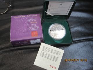 2003 Canadian Silver Dollar Coronation$1 Dollar Proof.  9999 Silver Coin photo