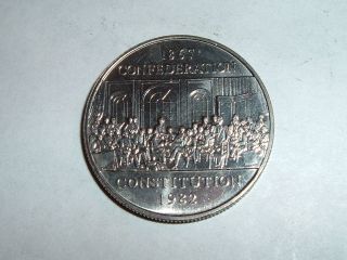 Canada 1867/1982 Confederation Constitution 1 One Dollar Coin photo