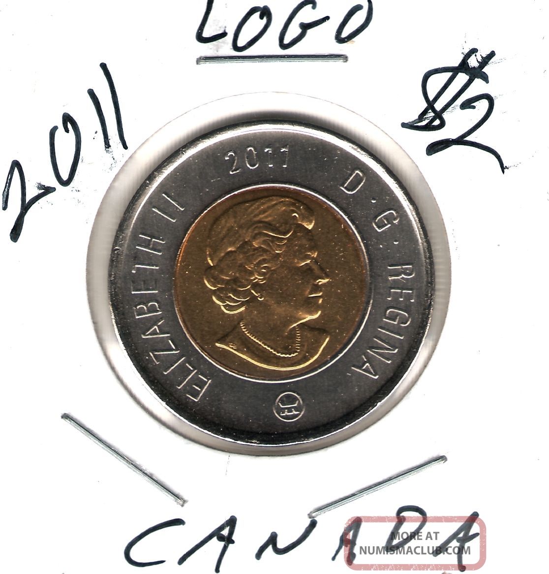 2011 Logo Canada First Type Elizabeth Ii With Polar Bear Uncirculated $2 Twoonie Coins: Canada photo