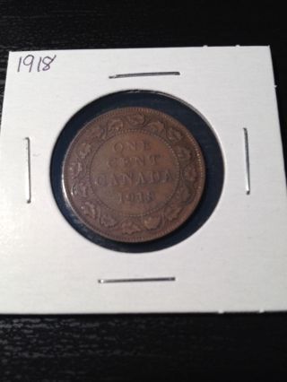 1918 Large Canadian Cent photo