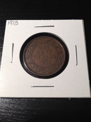 1913 Large Canadian Cent photo
