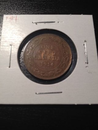 1914 Canadian Large Cent photo