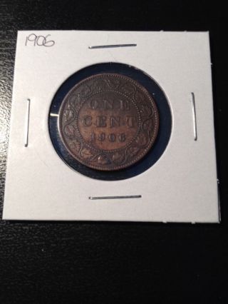 1906 Large Canadian Cent photo