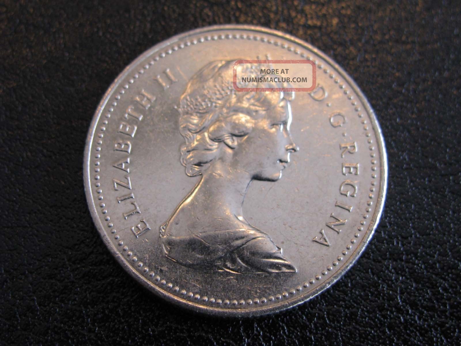 1982 Canadian 50 Cents Nickel Coin Unc 