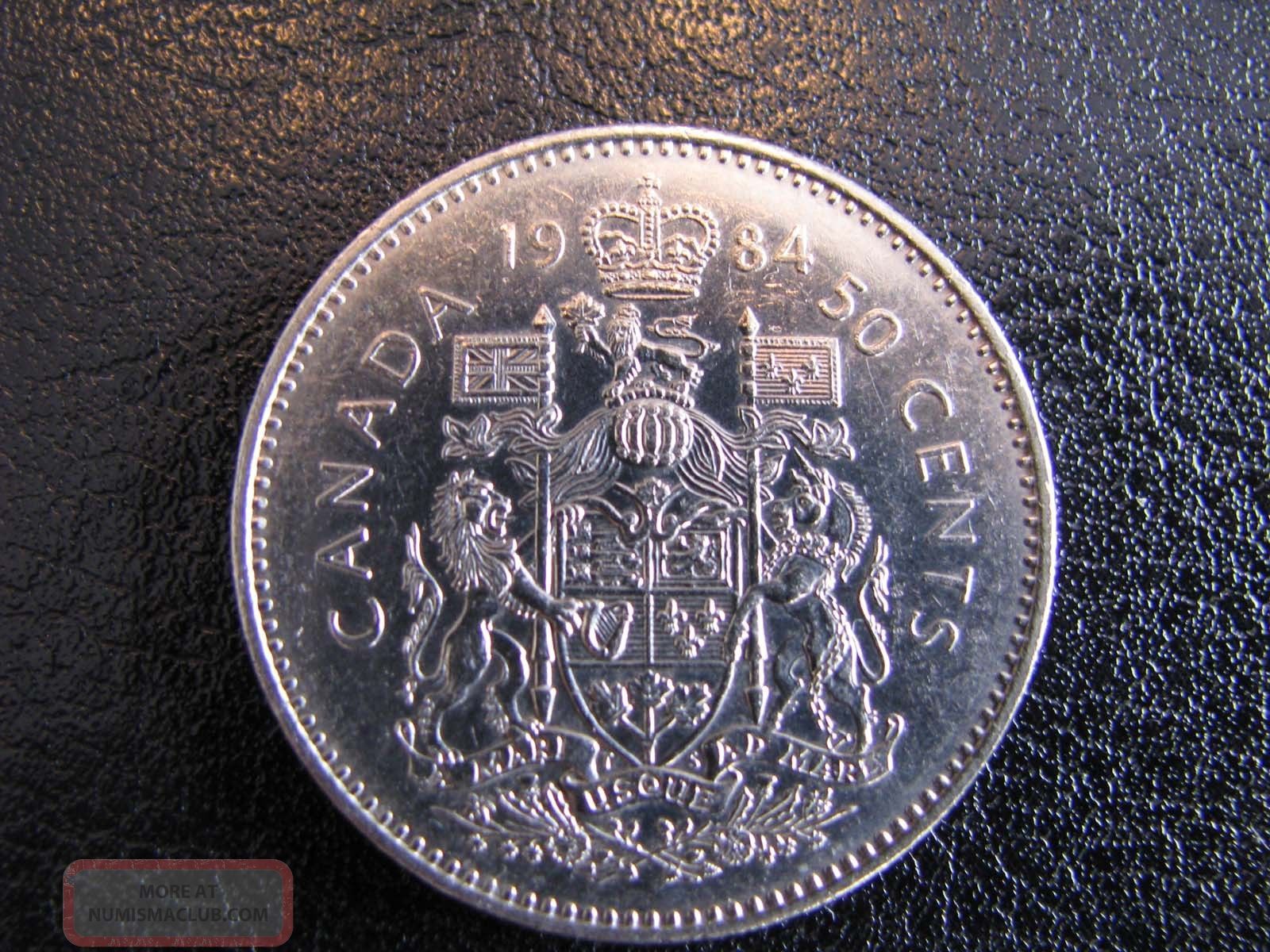 1984 Canadian 50 Cents Nickel Coin Unc 1984-canada-jaques-cartier-dollar-1984-canadian-1-dollar-commemorative-coin