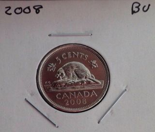 2008 - 5 Cent Canadian Coin - Bu Proof photo
