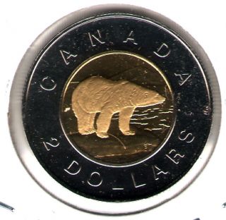 1999 Canada Elizabeth Ii With Polor Bear Proof - Like $2 Flawlesstwoonie Coin photo