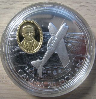 1995 Proof $20 Aviation Series 1 - Dhc - 1 Chipmunk Canada.  925 Silver Coin Only photo