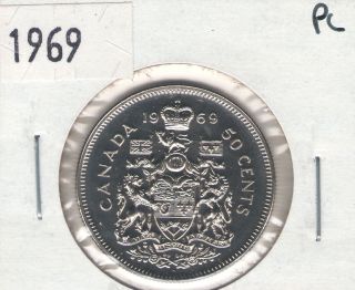 1969 Canada Elizabeth Ii With Canadian Crest Proof Like Fifty Cent Coin photo