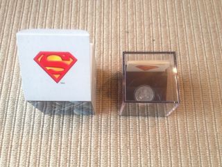 Canada 2013 $10 Superman ' Vintage ' Cased Coin,  Pure.  9999 Silver,  No Taxes photo