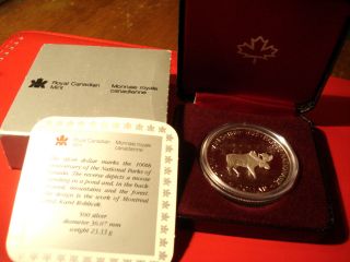 1985 Canadian Moose Silver Dollar 100th Aniv Natinoal Parks Proof Case/coa/ogp photo