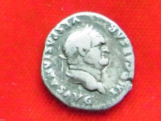 Vespasian. .  A.  D.  69 - 79,  Silver Denarius. .  Rev - Oxen Under Yoke. .  Avf photo