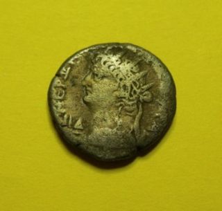 Scarce Ancient Roman Billon Tetradrachm,  Nero.  12.  5g,  24mm,  54 - 68 Ad.  That Nero photo