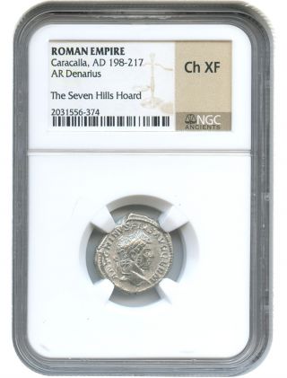 Ad 198 - 217 Caracalla Ar Denarius Ngc Choice Xf (ancient Roman) photo