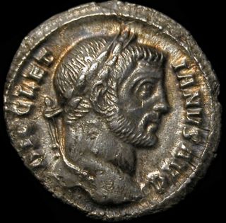 Rom,  Diocletian,  284 - 305 A.  D,  Ar,  Argenteus,  Ca 17 - 19 Mm photo