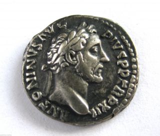 140 A.  D Emperor Antoninus Pius Roman Period Imperial Ar Silver Denarius Coin photo