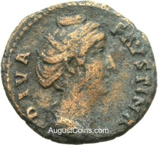 Ng Large Roman Bronze Coin Of Faustina I 146 Ad Antoninus Pius Wife Scarce photo
