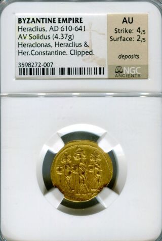 Byzantine Empire Heraclius,  Ad 610 - 641 Av Solidus Au photo