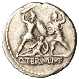 Q Minucius Thermus Mf Silver Ar Denarius 