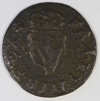1660 - 1661 Ireland Farthing Charles Ii,  Circulated,  Rare photo