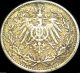 Germany - The German Empire 1906e Silver Half Mark Coin - Rare Coin Germany photo 1