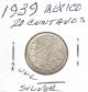 1939 Mexico 20 Centavos Silve Great Detail Uncirculated Mexico photo 2