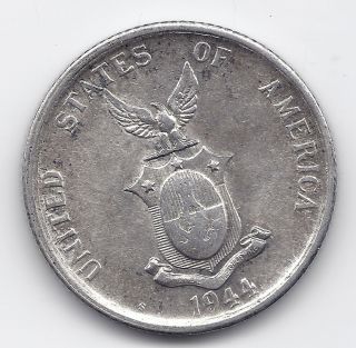 Us Philippines 1944 S Silver Half Dollar 90% Silver Half Dollar Ww2 Usa Minted photo