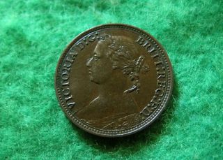 1878 Great Britain Farthing - Extra Fine - photo