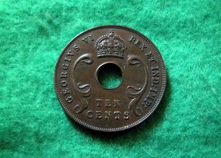 1941 British East Africa 10 Cents - Glossy Unc - photo