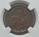 1860 - 74 Great Britain Victoria Error Halfpenny Mirror Brockage Ngc Au58 Coins: World photo 2