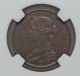 1860 - 74 Great Britain Victoria Error Halfpenny Mirror Brockage Ngc Au58 Coins: World photo 4