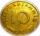 ♡ Germany - German 3rd Reich 1938a Gold Colored 10 Reichspfennig Real Ww 2 Coin Germany photo 1