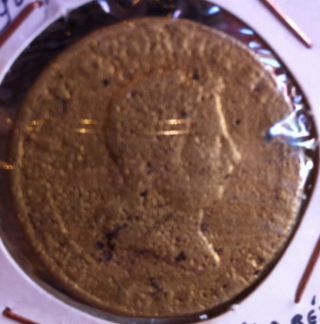 1827 Portugal Don Pedro Iv - 40 Reis - Km373 - Big Bronze Pataco Coin photo