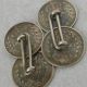 Mens Antique Uk Great Britain 3 Pence Silver Coin Cufflinks.  925 Fine 1891 - 1903 UK (Great Britain) photo 1