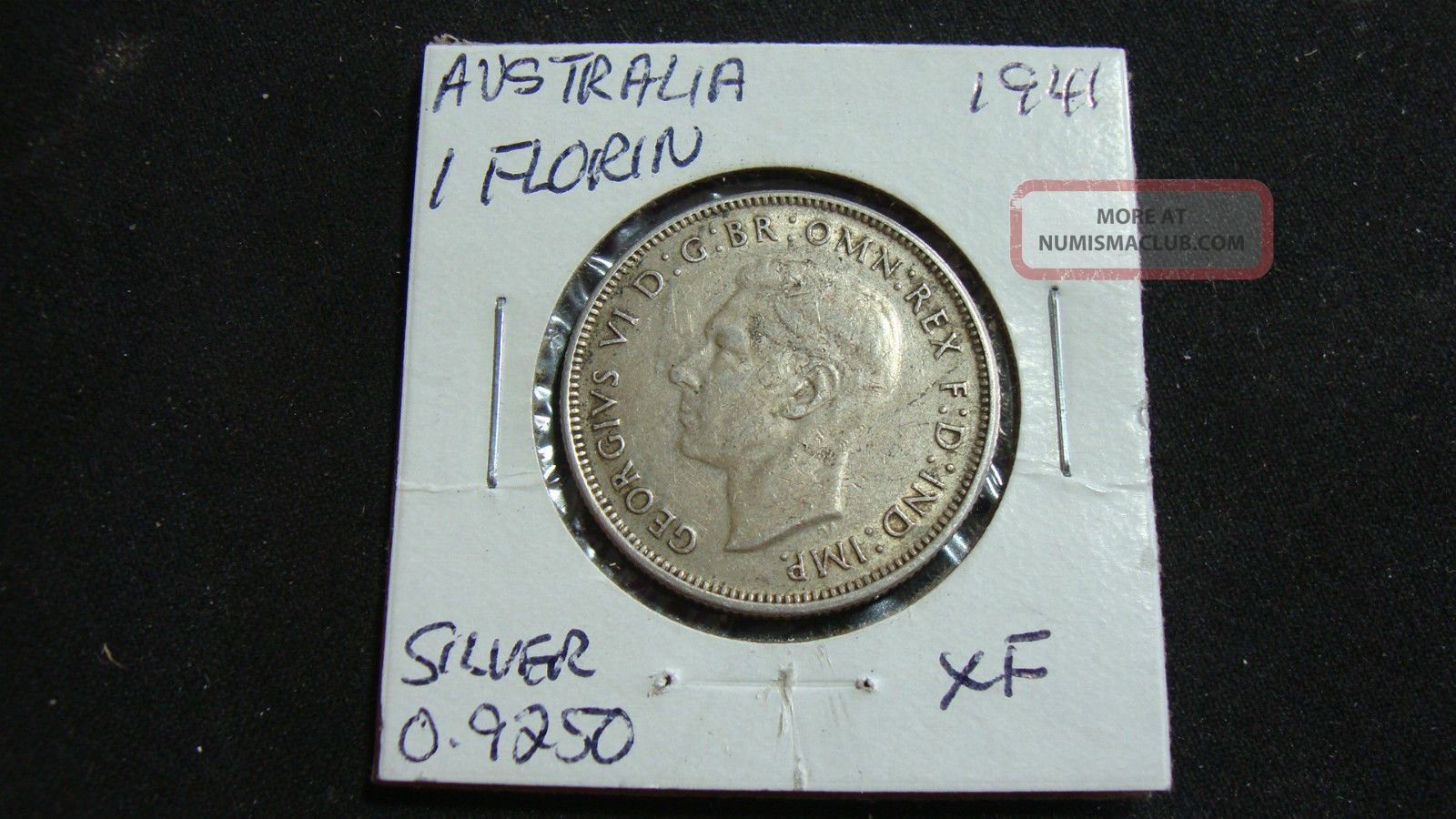 1941 Australia 1 Florin Silver Coin 0.  9250 Australia photo