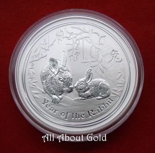 Lunar Silver Coin Australia 2011 1 Oz Year Of Rabbit Stunning Chinese Lunar Bu photo