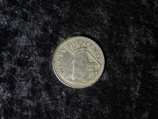 Foreign Barbados 1980 25 Cents Coin - Flip photo