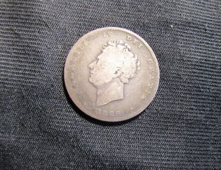 1826 Great Britain Silver Shilling Coin photo