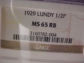 Lundy 1/2 Puffin 1929 Ngc Ms 65 Red Brown Looks Like Full Red To Me photo