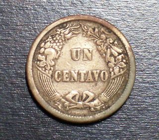Peru Centavo 1864 Copper - Nickel Coin photo