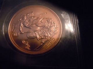 2000 Elizabeth Ii Half Sovereign Gold Coin photo