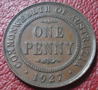 1927 Australia Penny In Ef photo