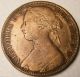 1863 Great Britain Penny - Vf,  Details - Km 749.  2 - Bronze - Usa - Victoria UK (Great Britain) photo 1